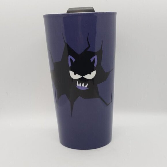 David's Tea Purple Halloween Ceramic Travel Cup - Picture 1 of 11